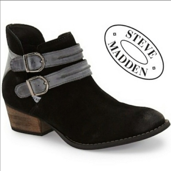 Steve Madden Shoes - Steve Madden Raskal Black Booties. Size 8